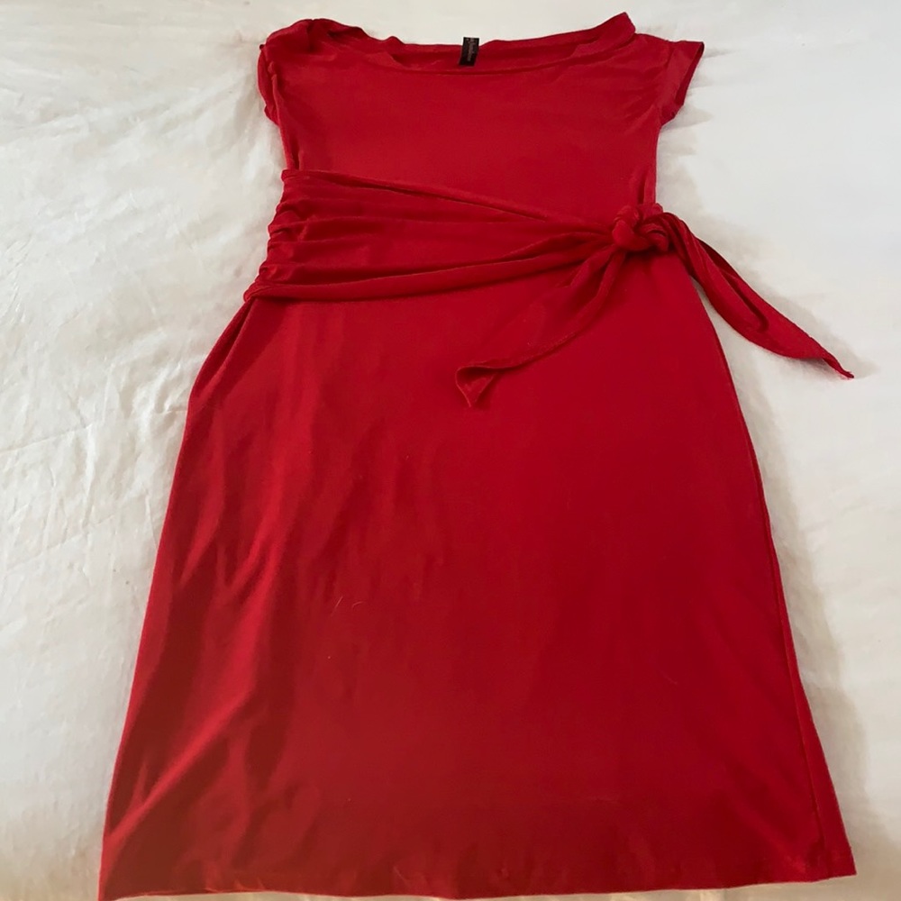Red Wrap Tie/Dress